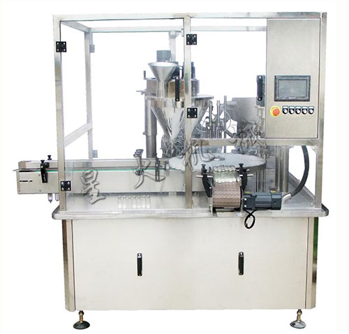 膠原蛋白粉粉劑灌裝機(jī)-粉劑自動(dòng)灌裝旋蓋一體機(jī)